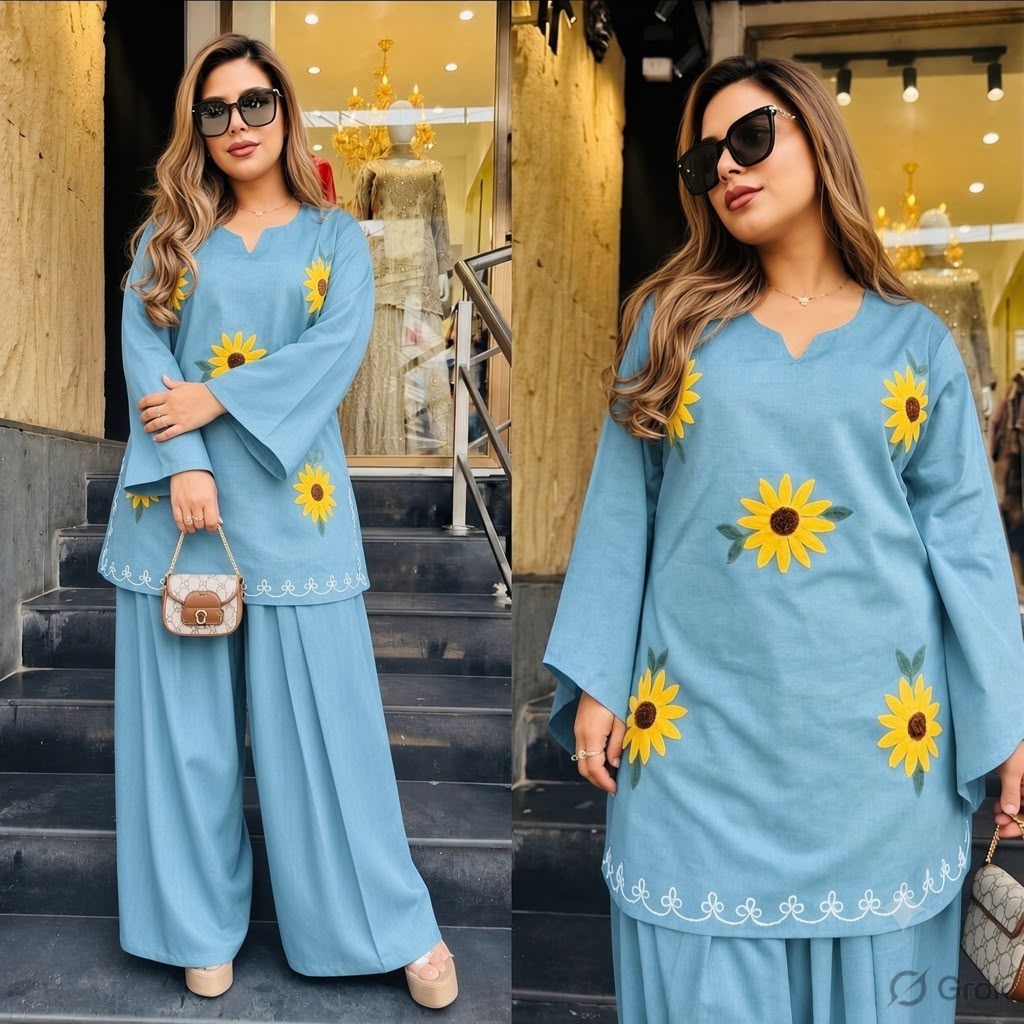 Sunflower pure cotton cord sets (M)