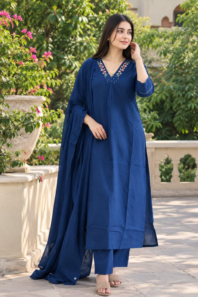 Beautiful Royal Blue 3 piece suit for women (M)